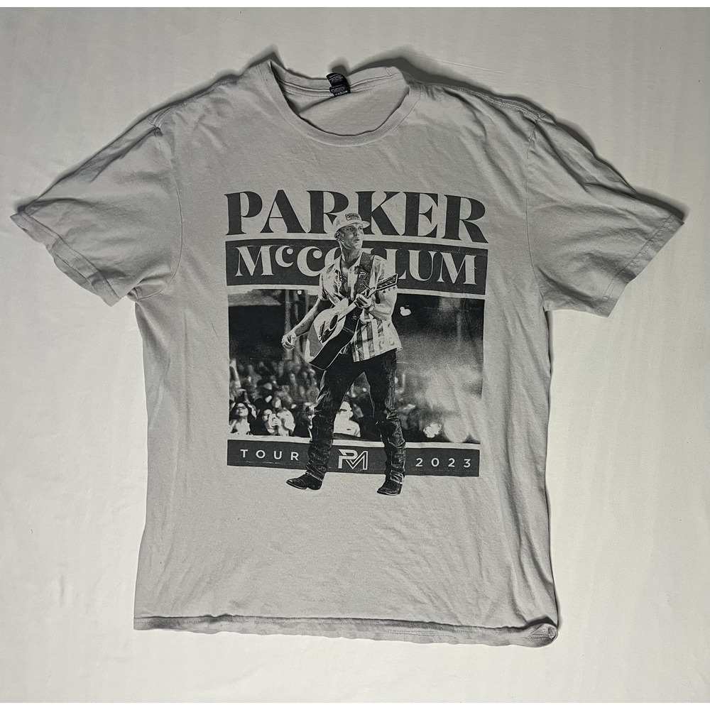 Parker McCollum 2023 Tour T-Shirt Men's Medium Gray Short Sleeve Country Music